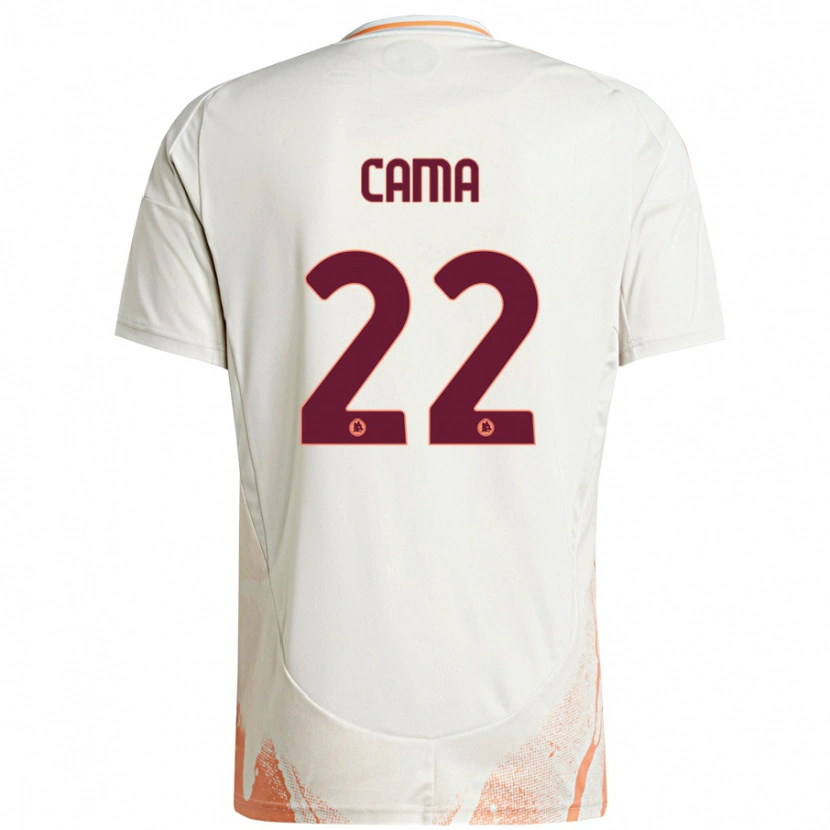 Danxen Męski Cristian Cama #22 Kremowy Biały Pomarańczowy Wyjazdowa Koszulka 2024/25 Koszulki Klubowe