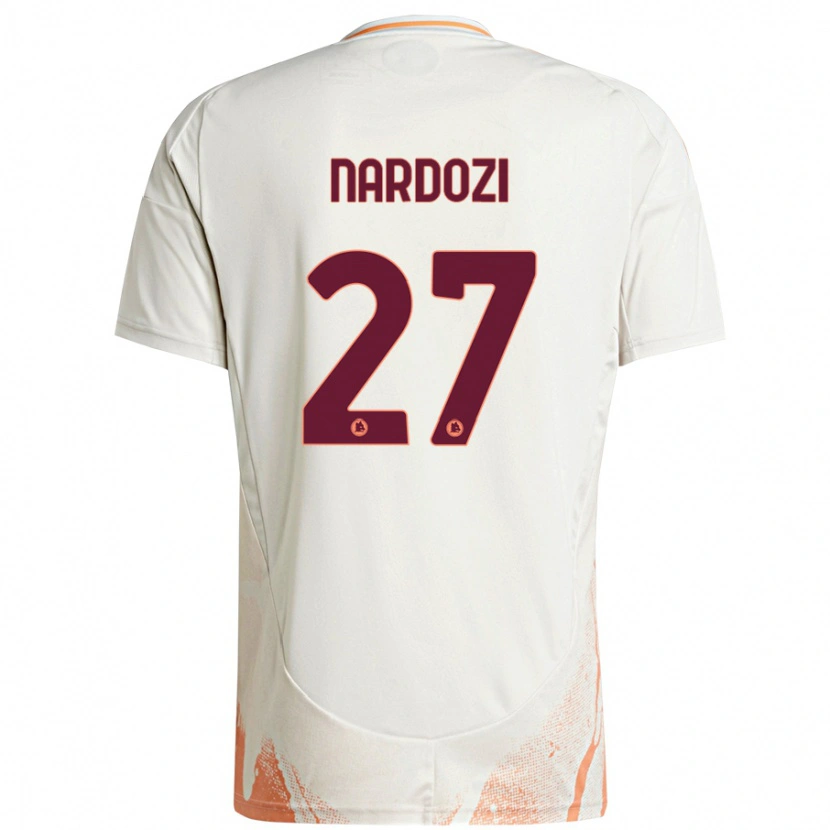 Danxen Męski Manuel Nardozi #27 Kremowy Biały Pomarańczowy Wyjazdowa Koszulka 2024/25 Koszulki Klubowe