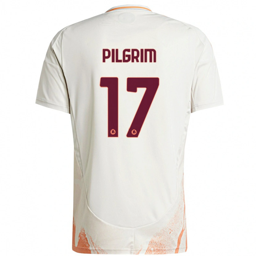 Danxen Męski Alayah Pilgrim #17 Kremowy Biały Pomarańczowy Wyjazdowa Koszulka 2024/25 Koszulki Klubowe
