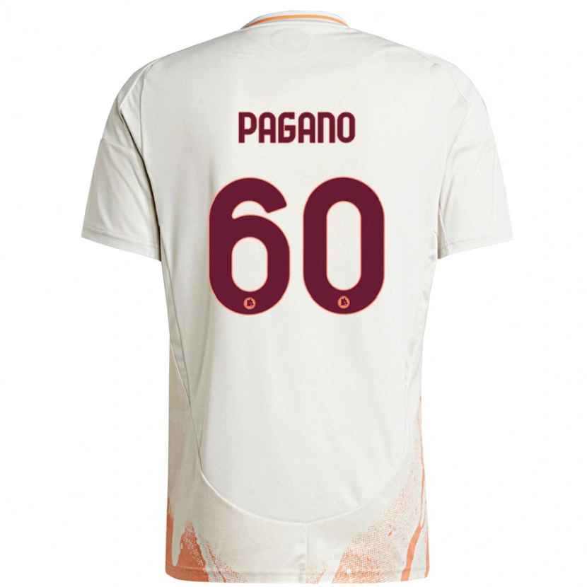 Danxen Męski Riccardo Pagano #60 Kremowy Biały Pomarańczowy Wyjazdowa Koszulka 2024/25 Koszulki Klubowe