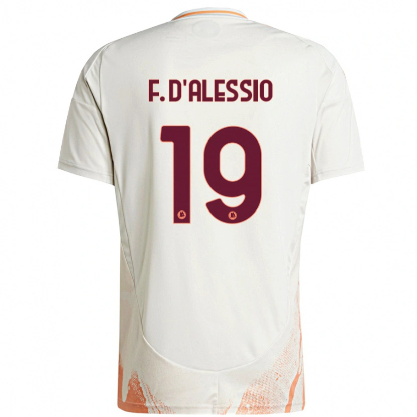 Danxen Męski Francesco D'alessio #19 Kremowy Biały Pomarańczowy Wyjazdowa Koszulka 2024/25 Koszulki Klubowe