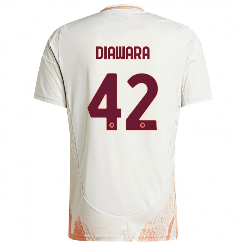 Danxen Męski Amadou Diawara #42 Kremowy Biały Pomarańczowy Wyjazdowa Koszulka 2024/25 Koszulki Klubowe