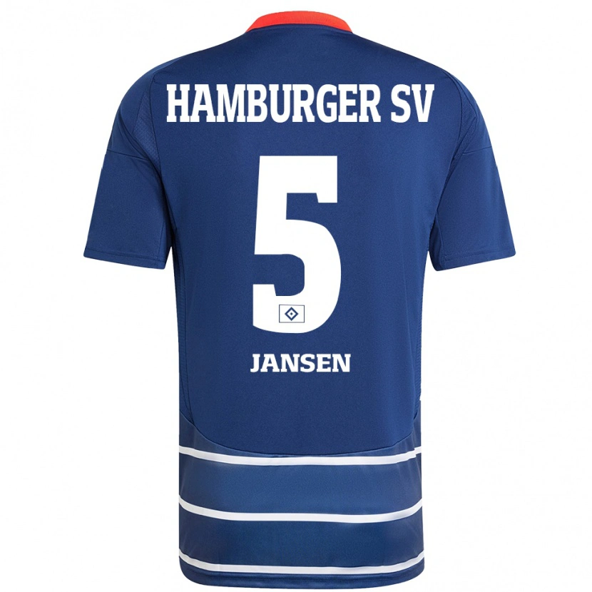 Danxen Męski Marcell Jansen #5 Ciemnoniebieski Wyjazdowa Koszulka 2024/25 Koszulki Klubowe
