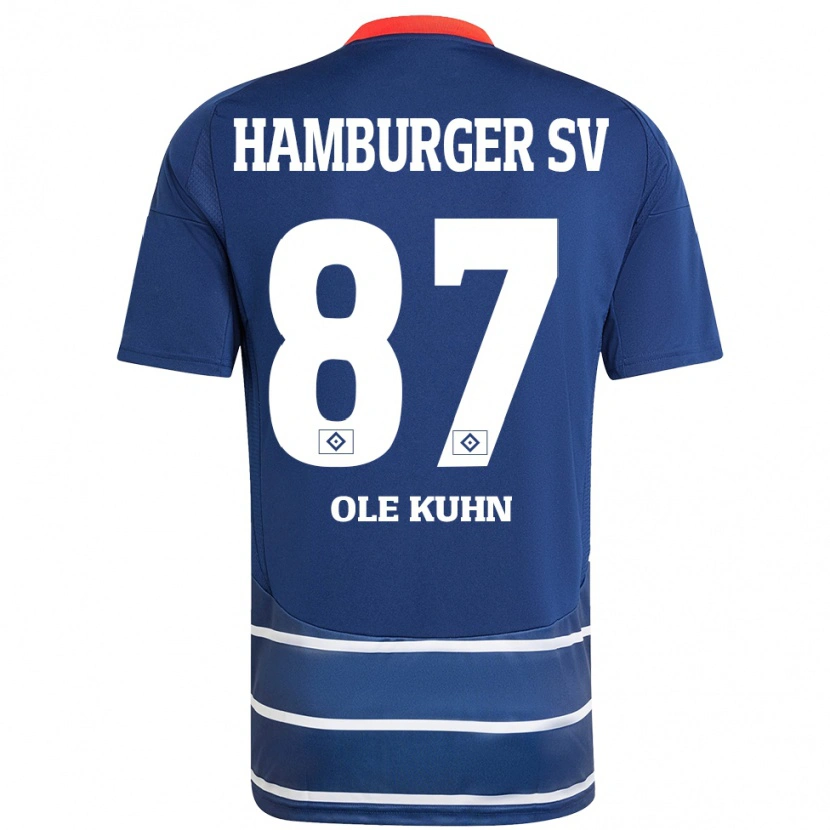 Danxen Męski Niklas Ole Kühn #87 Ciemnoniebieski Wyjazdowa Koszulka 2024/25 Koszulki Klubowe