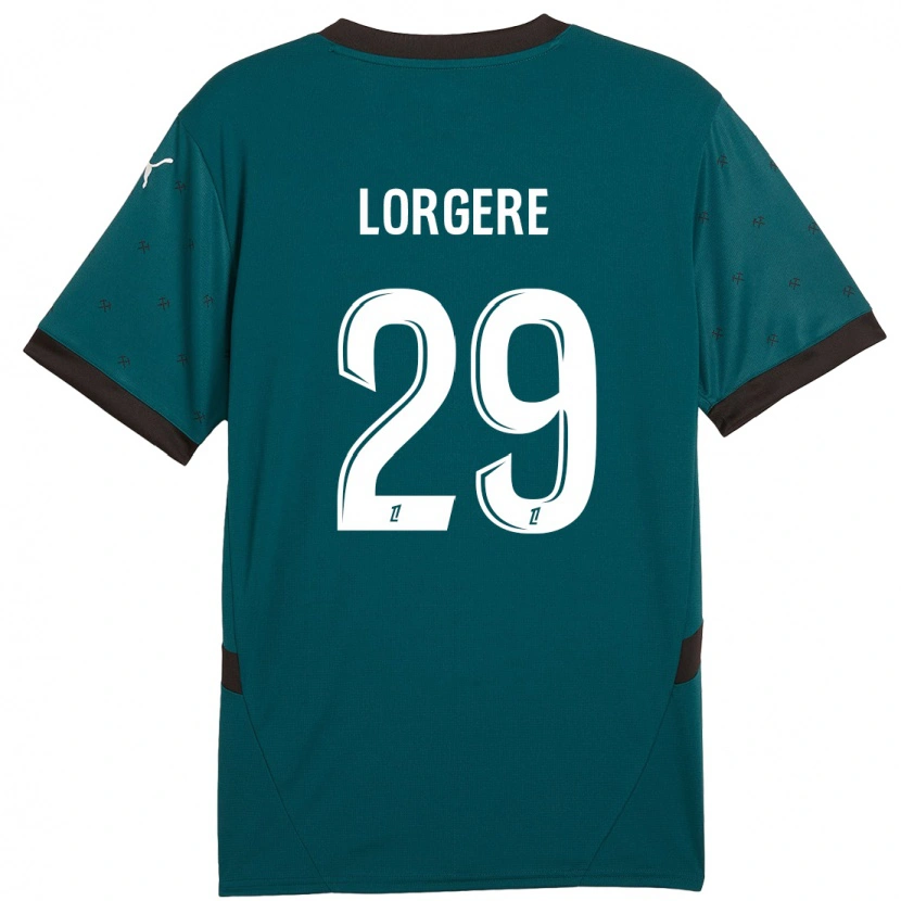 Danxen Męski Charlotte Lorgeré #29 Ciemnozielony Wyjazdowa Koszulka 2024/25 Koszulki Klubowe