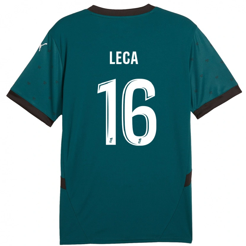 Danxen Męski Jean-Louis Leca #16 Ciemnozielony Wyjazdowa Koszulka 2024/25 Koszulki Klubowe
