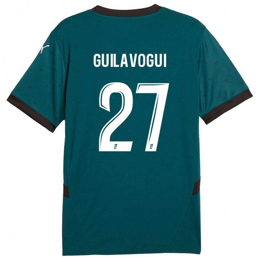 Danxen Męski Morgan Guilavogui #27 Ciemnozielony Wyjazdowa Koszulka 2024/25 Koszulki Klubowe