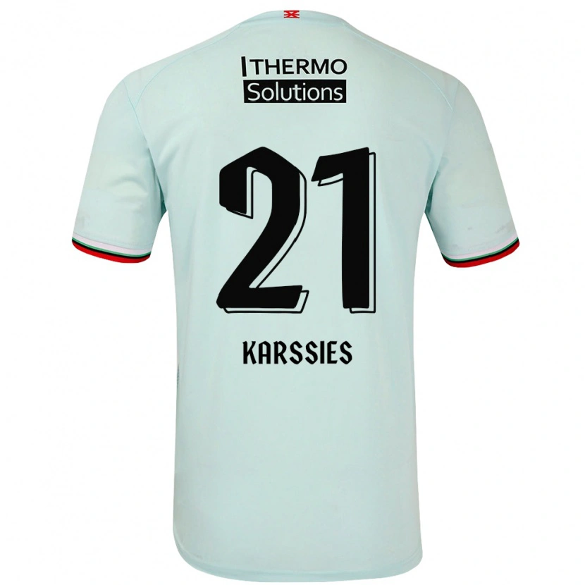Danxen Męski Sam Karssies #21 Jasnozielony Wyjazdowa Koszulka 2024/25 Koszulki Klubowe