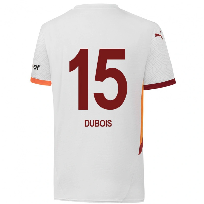 Danxen Męski Léo Dubois #15 Biały Żółty Czerwony Wyjazdowa Koszulka 2024/25 Koszulki Klubowe