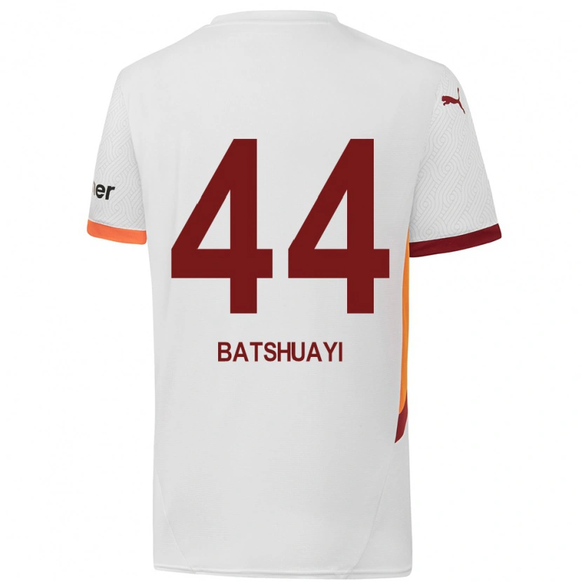Danxen Męski Michy Batshuayi #44 Biały Żółty Czerwony Wyjazdowa Koszulka 2024/25 Koszulki Klubowe