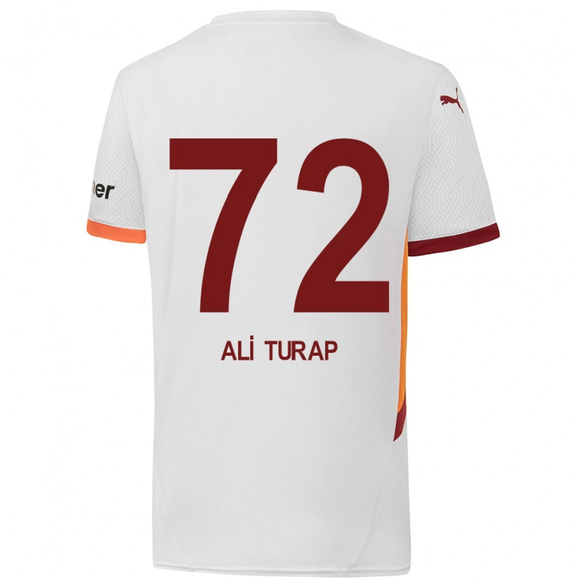 Danxen Męski Ali Turap Bülbül #72 Biały Żółty Czerwony Wyjazdowa Koszulka 2024/25 Koszulki Klubowe
