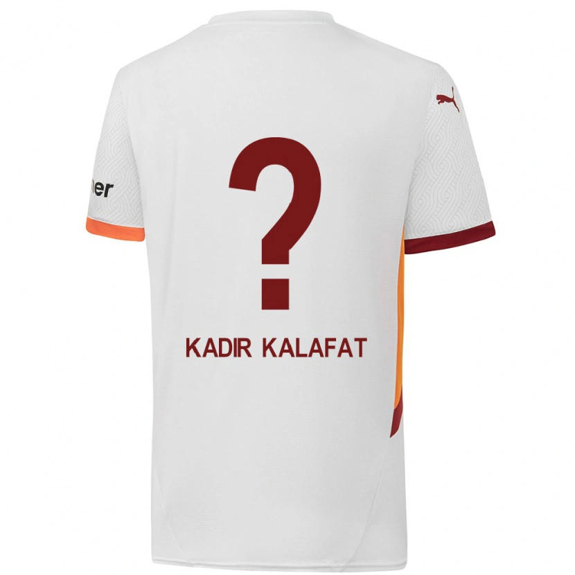 Danxen Męski İsmail Kadir Kalafat #0 Biały Żółty Czerwony Wyjazdowa Koszulka 2024/25 Koszulki Klubowe