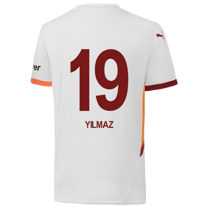 Danxen Męski Zehra Yılmaz #19 Biały Żółty Czerwony Wyjazdowa Koszulka 2024/25 Koszulki Klubowe