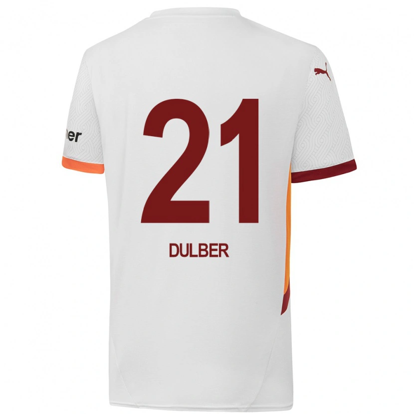 Danxen Męski Didem Dülber #21 Biały Żółty Czerwony Wyjazdowa Koszulka 2024/25 Koszulki Klubowe