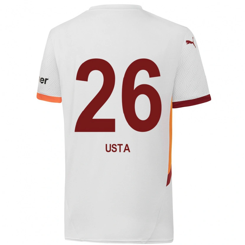 Danxen Męski Alanur Usta #26 Biały Żółty Czerwony Wyjazdowa Koszulka 2024/25 Koszulki Klubowe