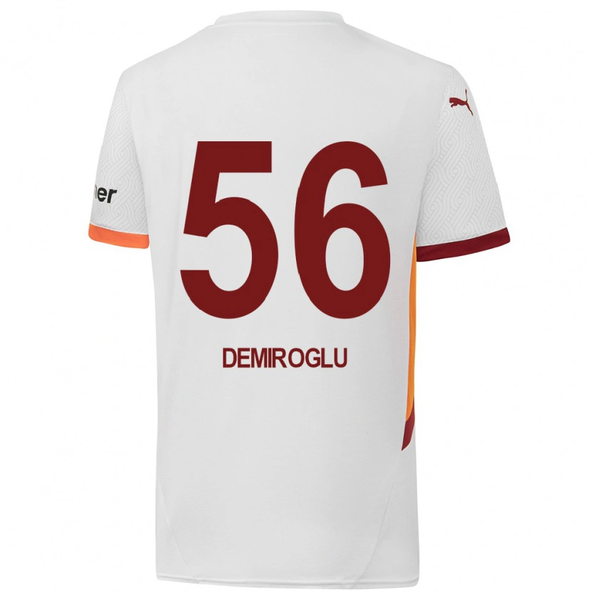Danxen Męski Baran Demiroğlu #56 Biały Żółty Czerwony Wyjazdowa Koszulka 2024/25 Koszulki Klubowe