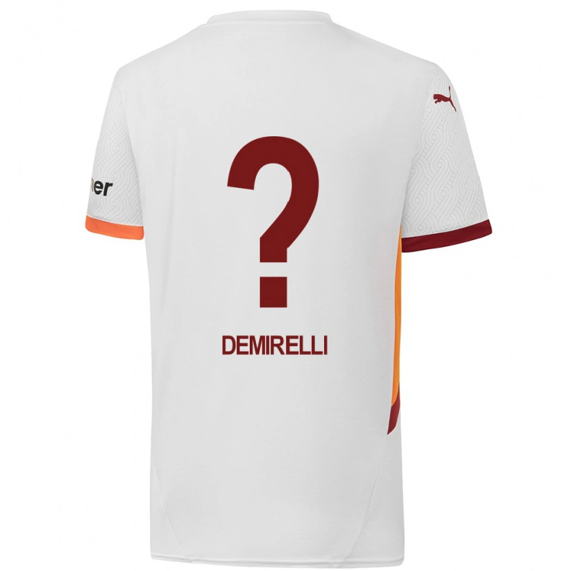 Danxen Męski Ahmet Demirelli #0 Biały Żółty Czerwony Wyjazdowa Koszulka 2024/25 Koszulki Klubowe