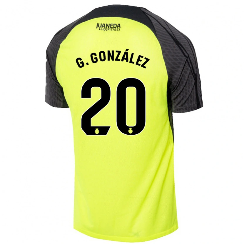Danxen Męski Giovanni González #20 Fluorescencyjny Zielony Czarny Wyjazdowa Koszulka 2024/25 Koszulki Klubowe