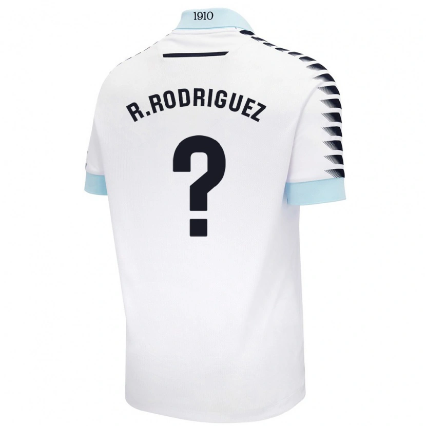 Danxen Męski Ramón Rodríguez #0 Biały Niebieski Wyjazdowa Koszulka 2024/25 Koszulki Klubowe