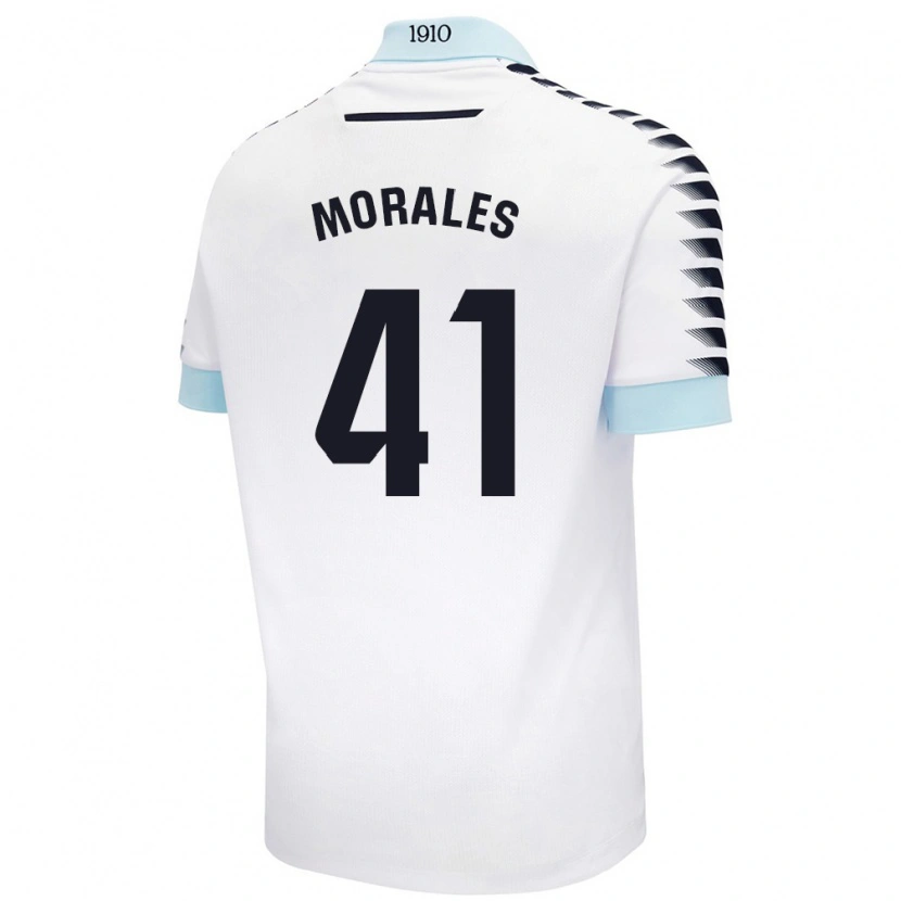 Danxen Męski Luis Morales #41 Biały Niebieski Wyjazdowa Koszulka 2024/25 Koszulki Klubowe
