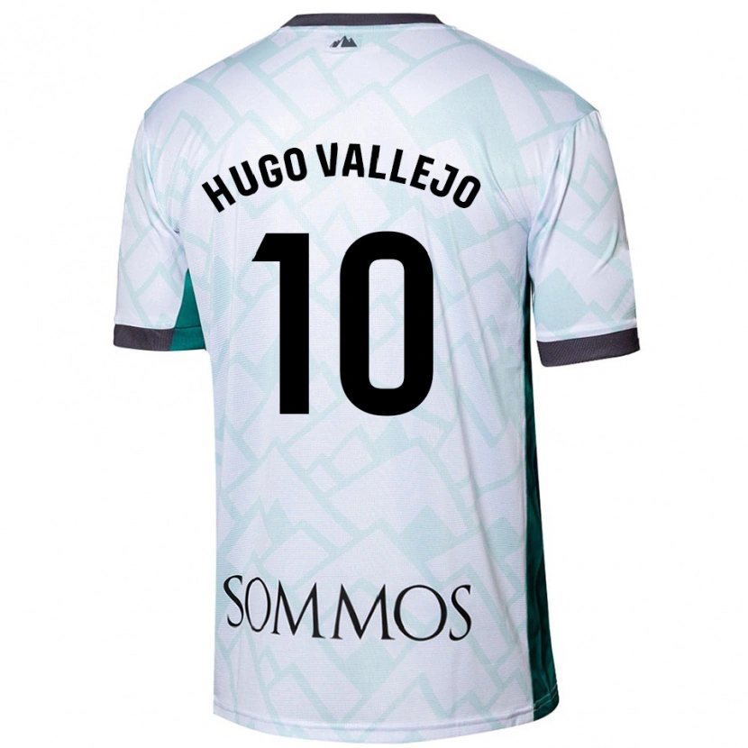 Danxen Męski Hugo Vallejo #10 Biały Zielony Wyjazdowa Koszulka 2024/25 Koszulki Klubowe