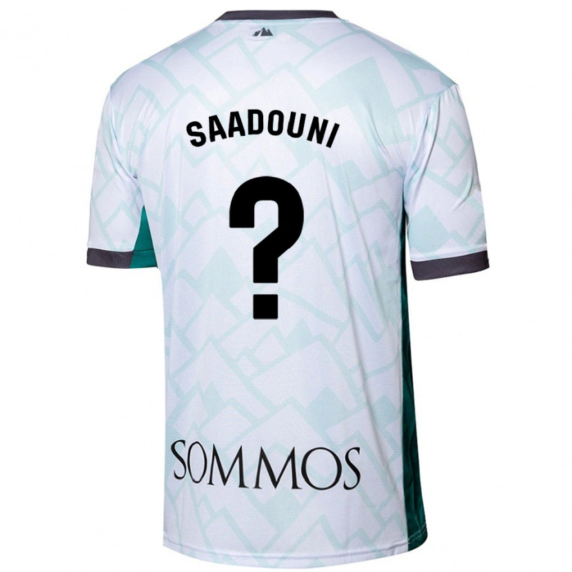 Danxen Męski Mohammed Saadouni #0 Biały Zielony Wyjazdowa Koszulka 2024/25 Koszulki Klubowe
