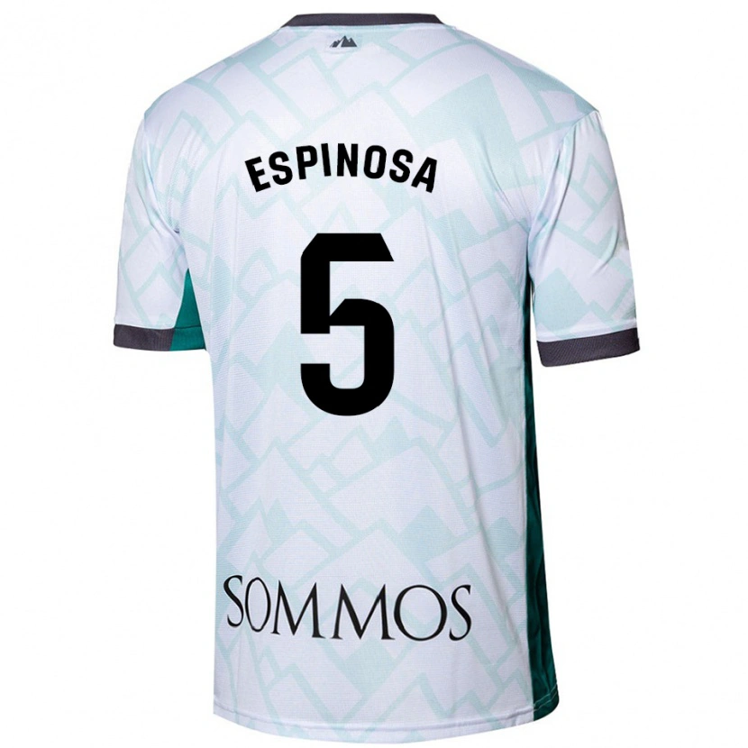 Danxen Męski Diego Espinosa #5 Biały Zielony Wyjazdowa Koszulka 2024/25 Koszulki Klubowe