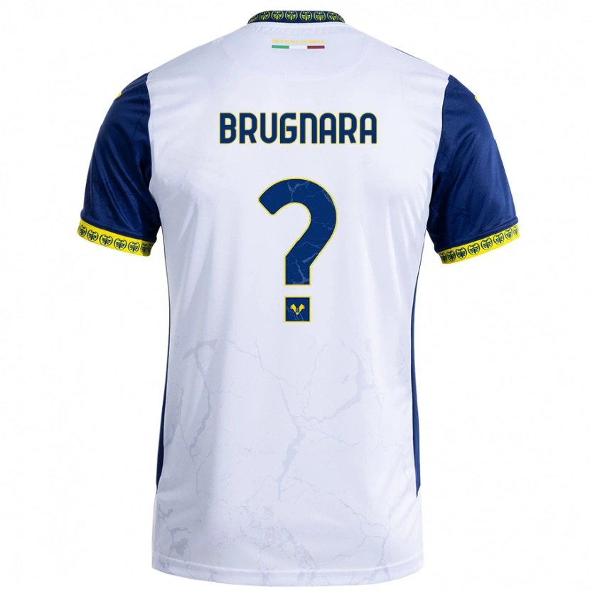 Danxen Męski Erik Brugnara #0 Biały Niebieski Wyjazdowa Koszulka 2024/25 Koszulki Klubowe