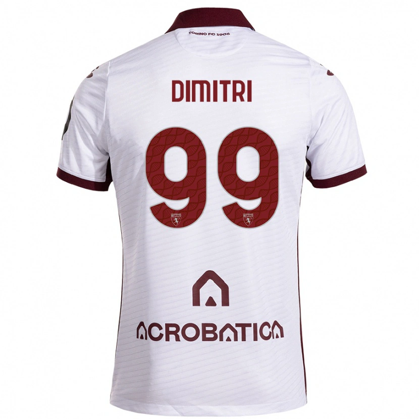 Danxen Męski Matteo Dimitri #99 Biały Kasztanowy Wyjazdowa Koszulka 2024/25 Koszulki Klubowe