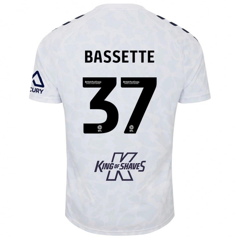 Danxen Męski Norman Bassette #37 Biały Wyjazdowa Koszulka 2024/25 Koszulki Klubowe