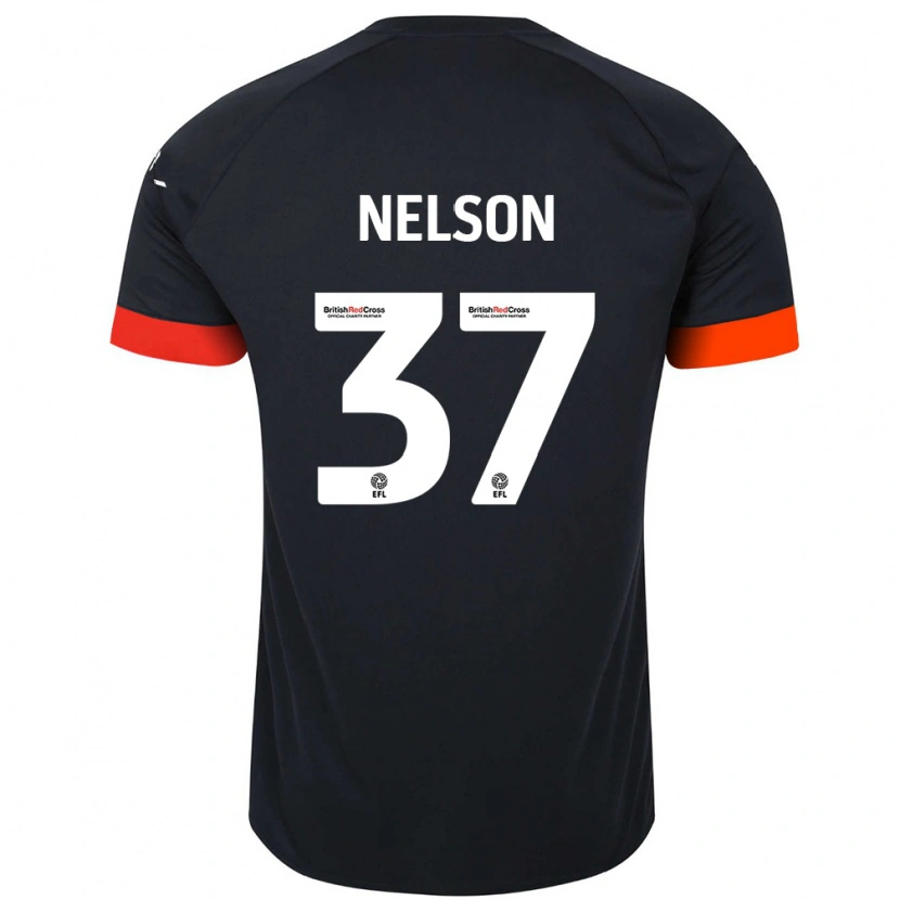 Danxen Męski Zack Nelson #37 Czarny Pomarańczowy Wyjazdowa Koszulka 2024/25 Koszulki Klubowe
