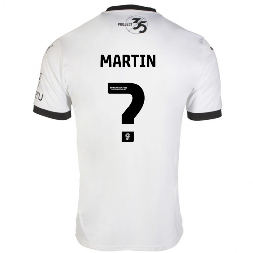 Danxen Męski Matthew Martin #0 Biały Czarny Wyjazdowa Koszulka 2024/25 Koszulki Klubowe