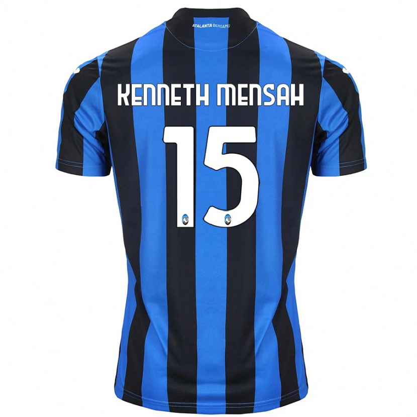 Danxen Kobiety Anthony Kenneth Mensah #15 Niebiesko-Czarny Domowa Koszulka 2024/25 Koszulki Klubowe