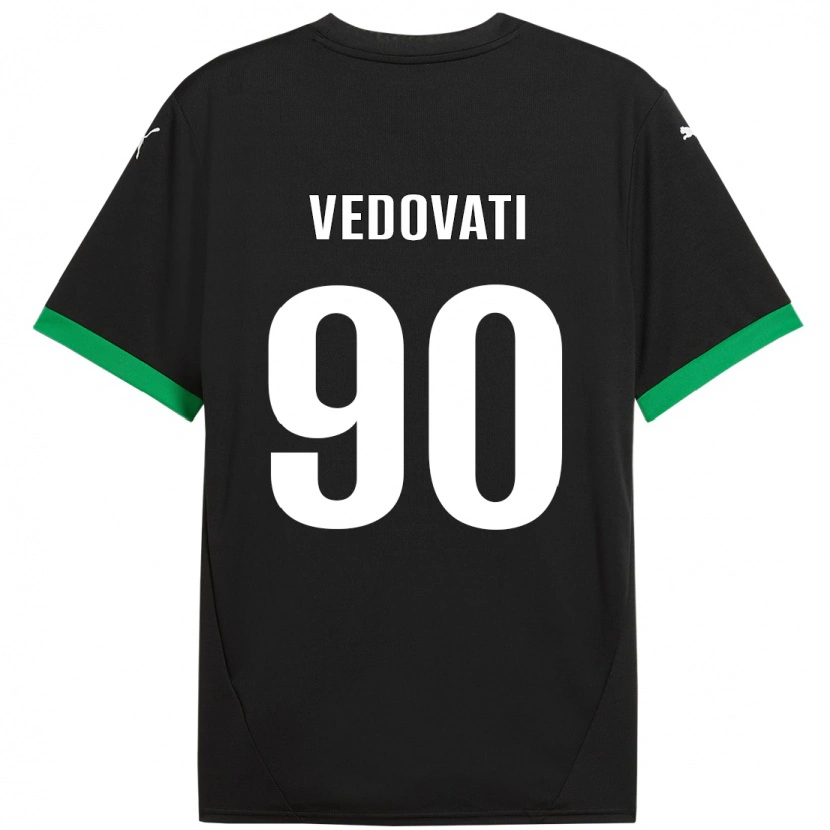 Danxen Kobiety Gabriele Vedovati #90 Czarny Ciemnozielony Domowa Koszulka 2024/25 Koszulki Klubowe