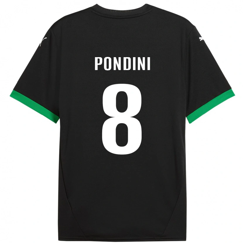 Danxen Kobiety Giada Pondini #8 Czarny Ciemnozielony Domowa Koszulka 2024/25 Koszulki Klubowe