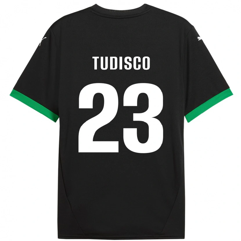 Danxen Kobiety Giorgia Tudisco #23 Czarny Ciemnozielony Domowa Koszulka 2024/25 Koszulki Klubowe