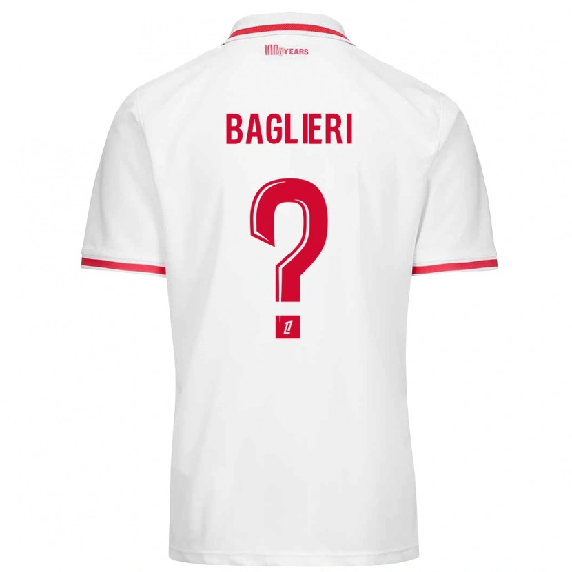 Danxen Kobiety Enzo Baglieri #0 Biały Czerwony Domowa Koszulka 2024/25 Koszulki Klubowe
