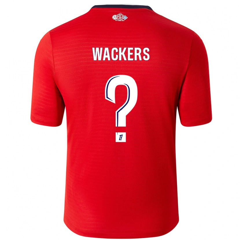 Danxen Kobiety Maxime Wackers #0 Czerwony Biały Domowa Koszulka 2024/25 Koszulki Klubowe