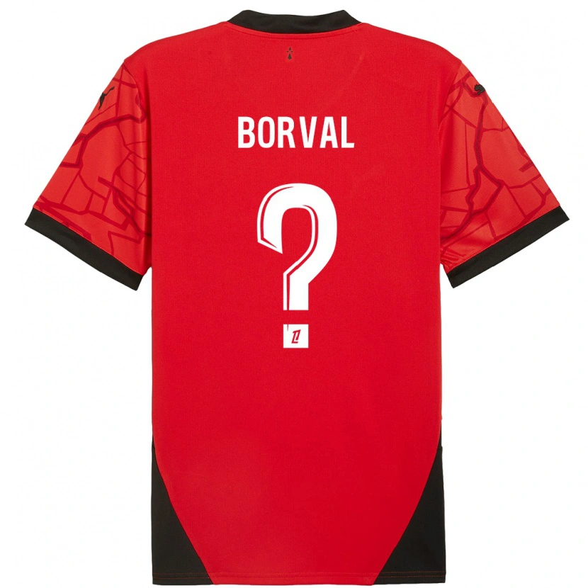 Danxen Kobiety Cyril Borval #0 Czerwony Czarny Domowa Koszulka 2024/25 Koszulki Klubowe