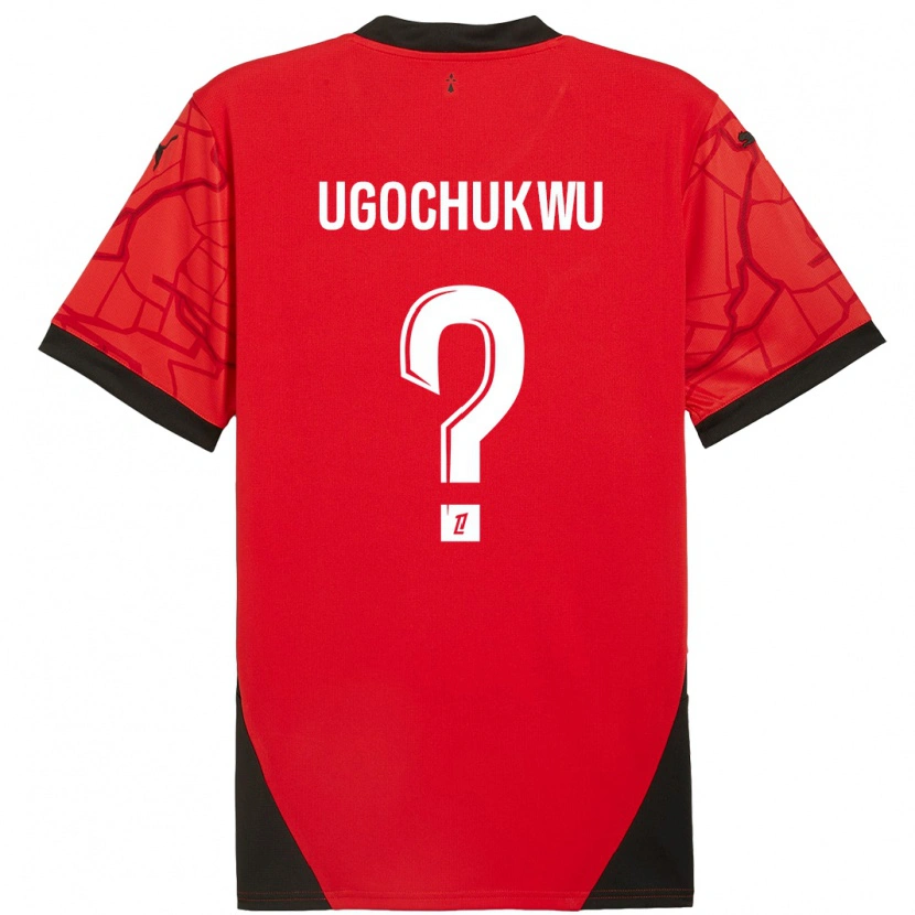Danxen Kobiety Chibuike Ugochukwu #0 Czerwony Czarny Domowa Koszulka 2024/25 Koszulki Klubowe