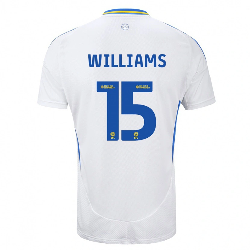 Danxen Kobiety Paige Williams #15 Biały Niebieski Domowa Koszulka 2024/25 Koszulki Klubowe