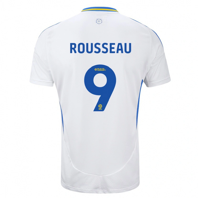 Danxen Kobiety Jess Rousseau #9 Biały Niebieski Domowa Koszulka 2024/25 Koszulki Klubowe