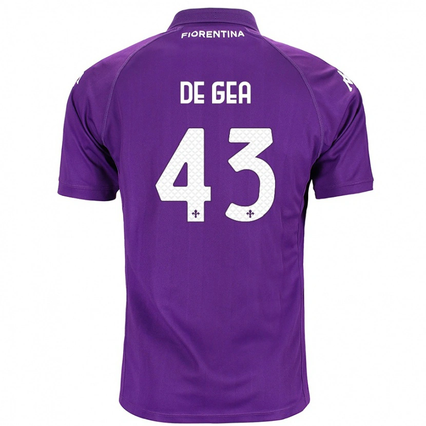 Danxen Kobiety David De Gea #43 Fioletowy Domowa Koszulka 2024/25 Koszulki Klubowe