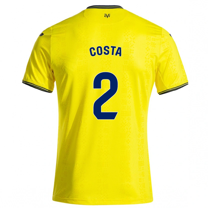 Danxen Kobiety Logan Costa #2 Żółty Czarny Domowa Koszulka 2024/25 Koszulki Klubowe