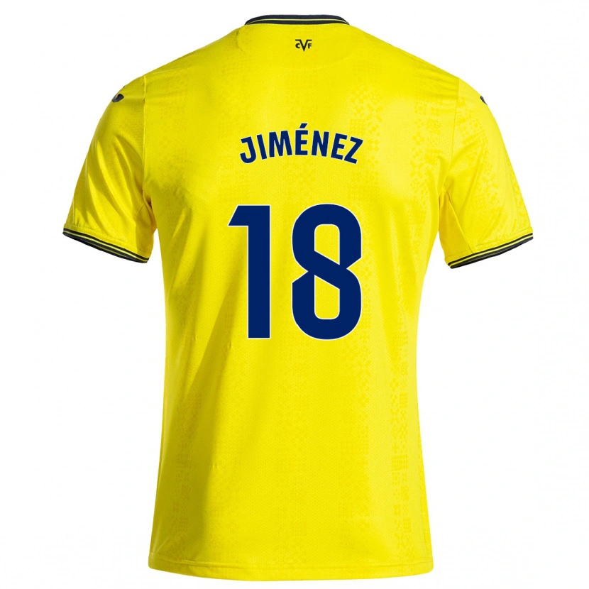 Danxen Kobiety Alex Jiménez #18 Żółty Czarny Domowa Koszulka 2024/25 Koszulki Klubowe
