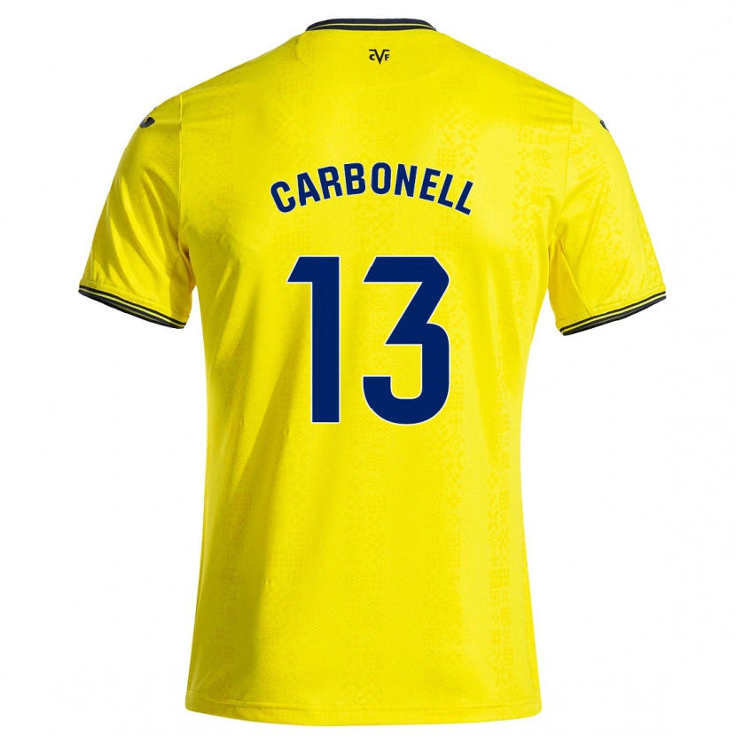 Danxen Kobiety Carmen Carbonell #13 Żółty Czarny Domowa Koszulka 2024/25 Koszulki Klubowe