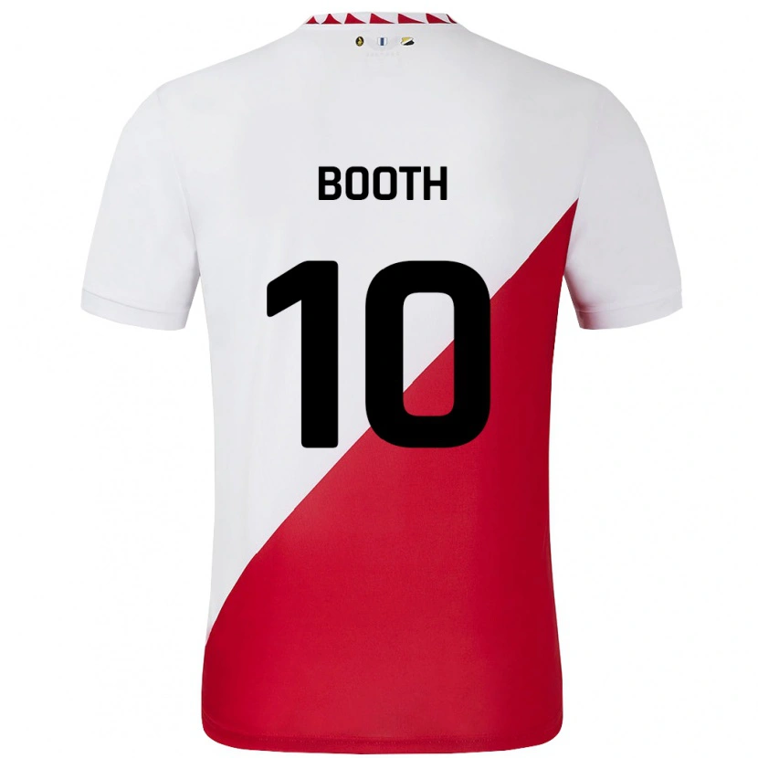 Danxen Kobiety Taylor Booth #10 Biało-Czerwony Domowa Koszulka 2024/25 Koszulki Klubowe