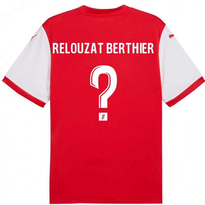 Danxen Kobiety Maxime Relouzat Berthier #0 Czerwony Biały Domowa Koszulka 2024/25 Koszulki Klubowe
