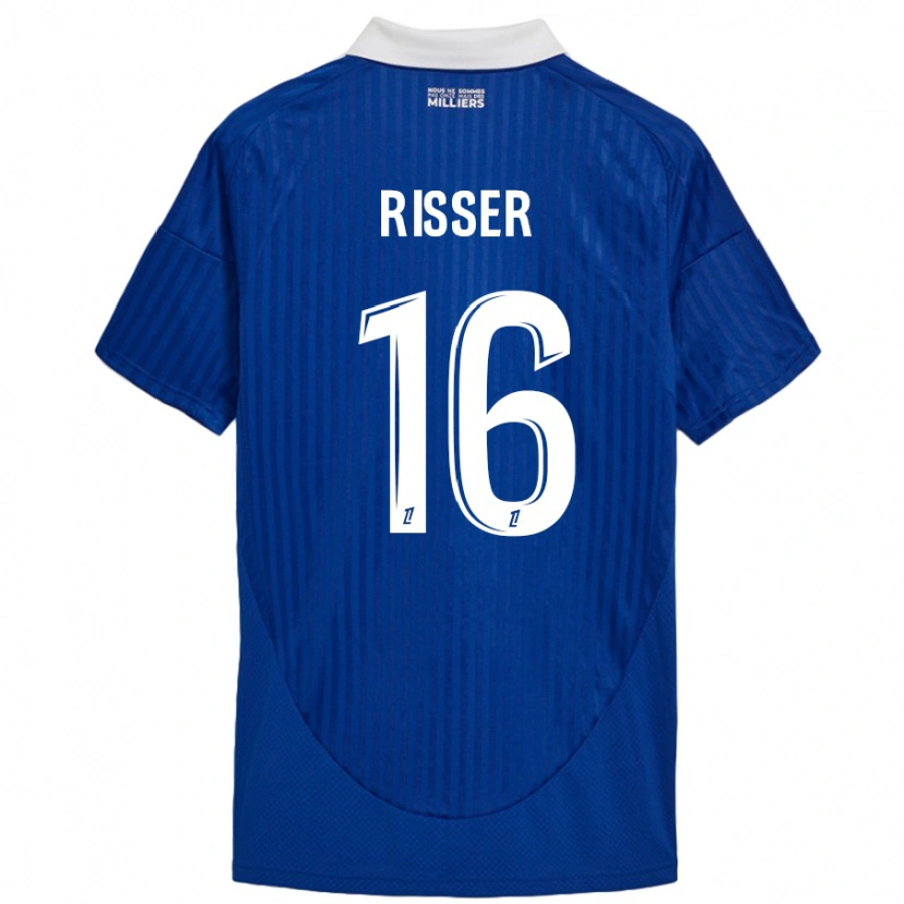 Danxen Kobiety Robin Risser #16 Niebieski Biały Domowa Koszulka 2024/25 Koszulki Klubowe