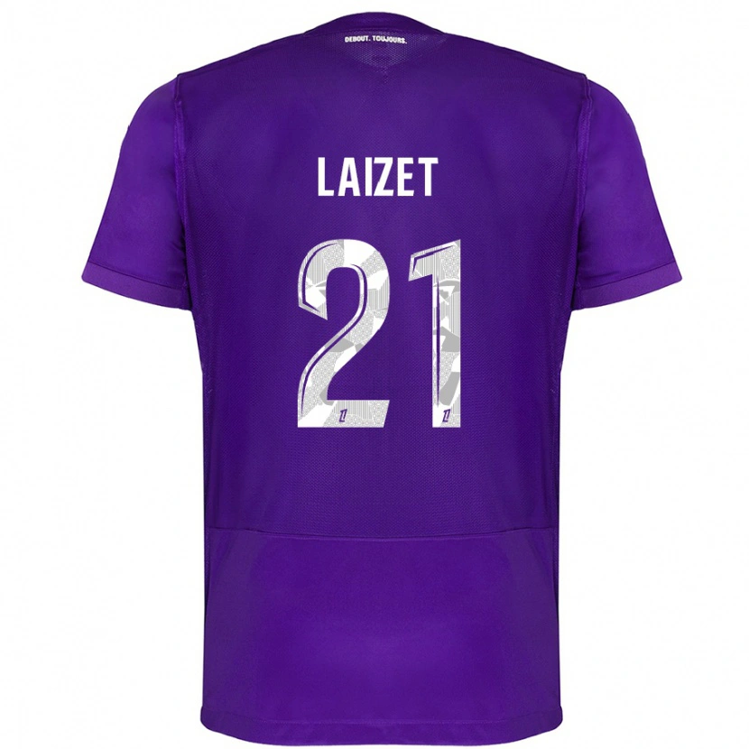 Danxen Kobiety Emma Laizet #21 Fioletowy Biały Domowa Koszulka 2024/25 Koszulki Klubowe